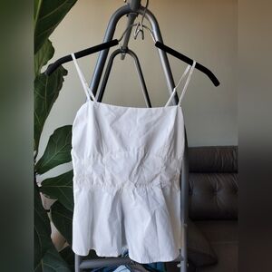 Dynamite White Peplum Top - DAMAGED